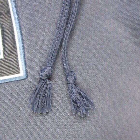 NIKE Navy Blue‎ Spellout VINTAGE Hoodie Sz M Grey Silver Tag Sweatshirt 90s Y2K - Picture 4 of 14